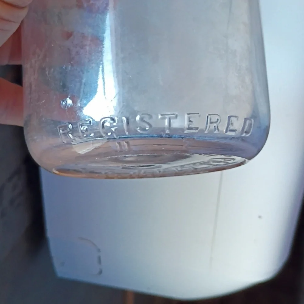 Clear Glass Bottle Vase - Vintage Style Milk Bottle.